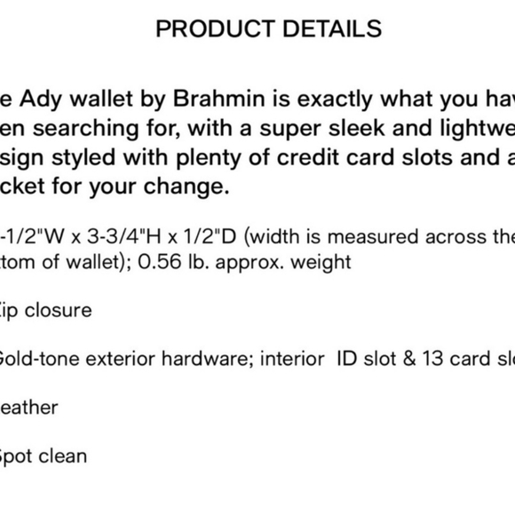 🔥🏖BRAHMIN ADY WALLET BERMUDA OMBRE  NWT🏖🚨PRICE IS FIRM🚨 - Picture 4 of 5